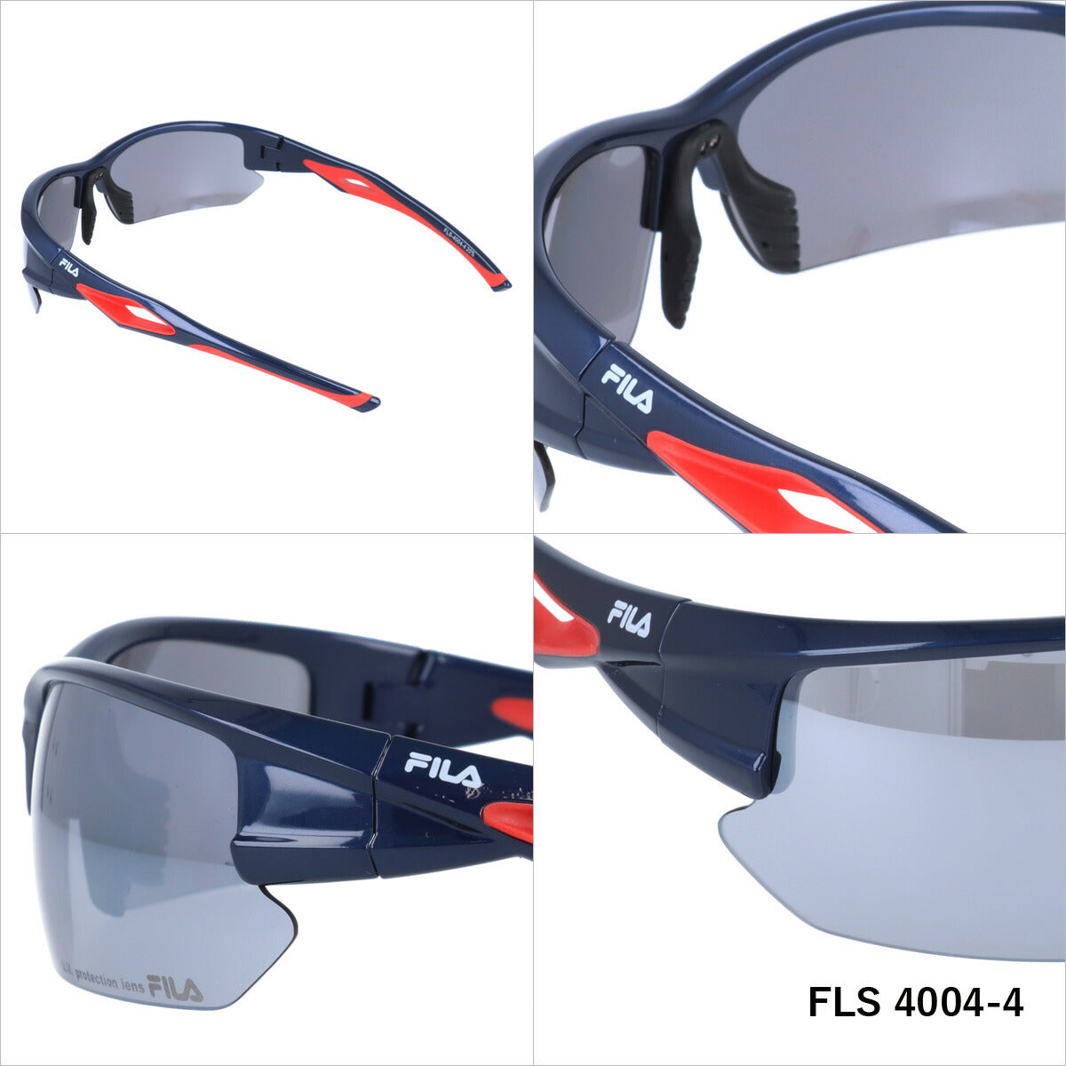 フィラ サングラス ミラーレンズ アジアンフィット FILA FLS 4004 全3カラー 70サイズ スポーツ ユニセックス メンズ レディース ラッピング無料