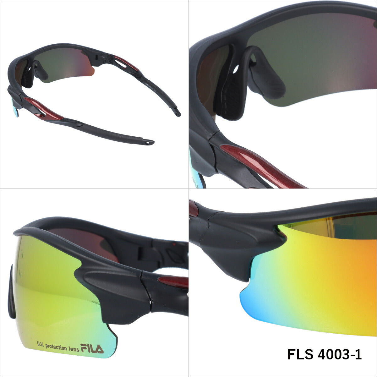 フィラ サングラス ミラーレンズ アジアンフィット FILA FLS 4003 全4カラー 135サイズ スポーツ ユニセックス メンズ レディース ラッピング無料