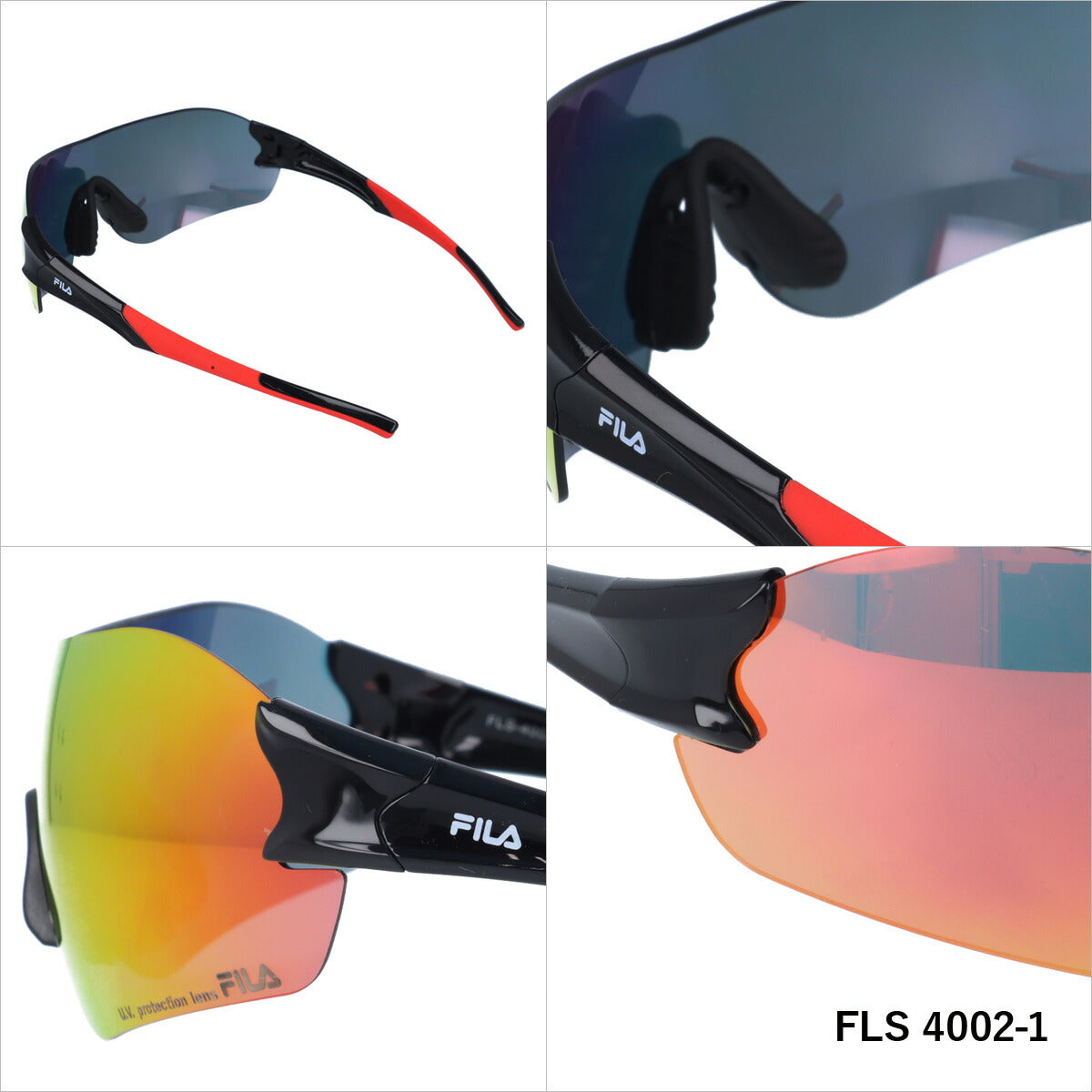 フィラ サングラス ミラーレンズ アジアンフィット FILA FLS 4002 全2カラー 135サイズ スポーツ ユニセックス メンズ レディース ラッピング無料