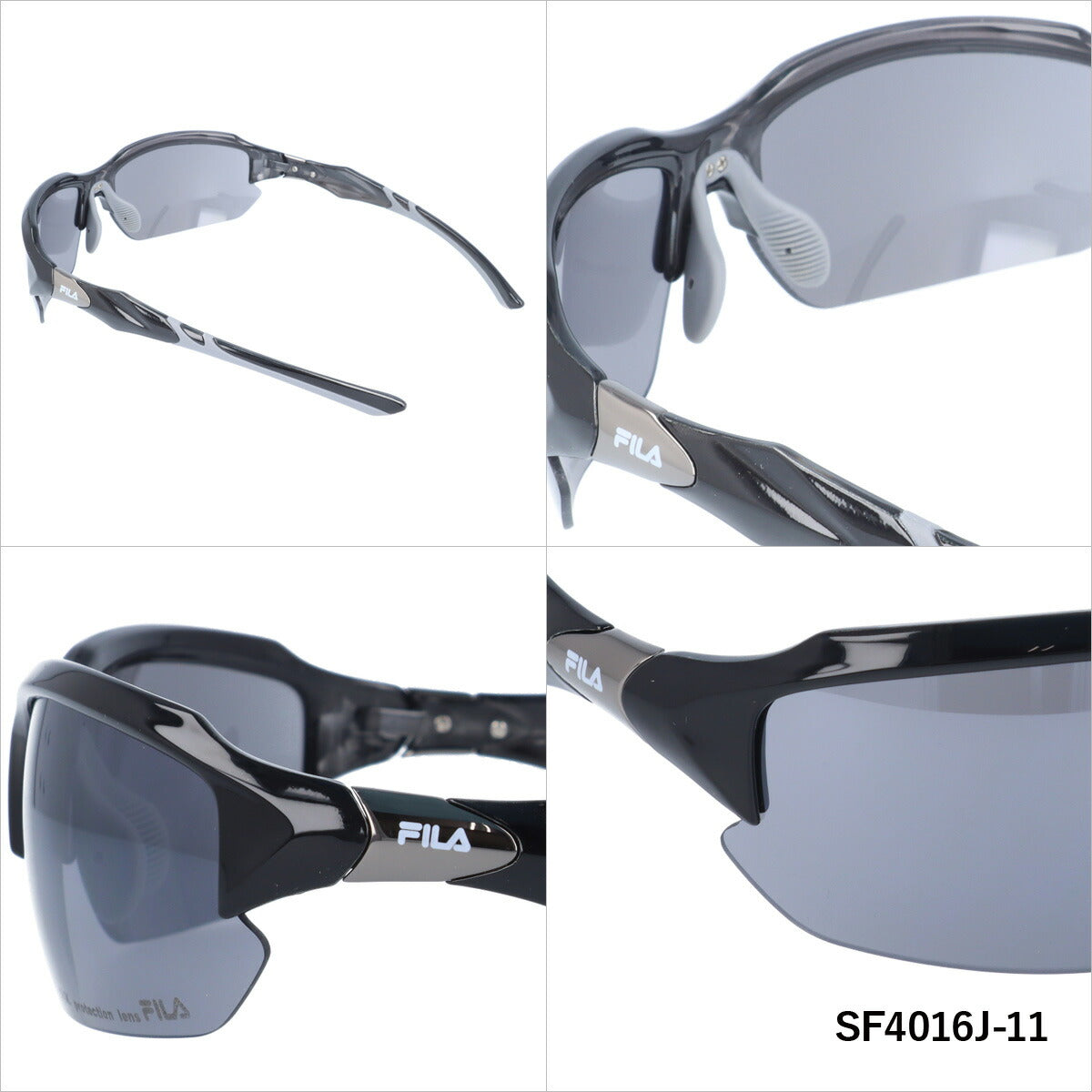【国内正規品】フィラ サングラス ミラーレンズ アジアンフィット(フレキシブルノーズバッド) FILA SF4016J 全5カラー 65サイズ スポーツ ユニセックス メンズ レディース ハーフリム ラッピング無料