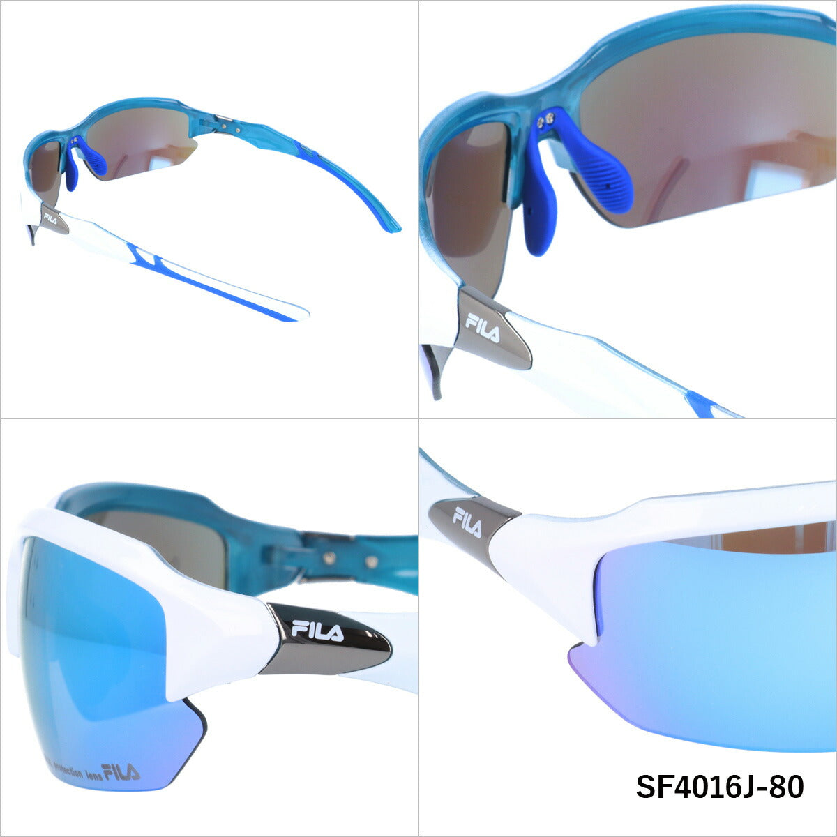 【国内正規品】フィラ サングラス ミラーレンズ アジアンフィット(フレキシブルノーズバッド) FILA SF4016J 全5カラー 65サイズ スポーツ ユニセックス メンズ レディース ハーフリム ラッピング無料