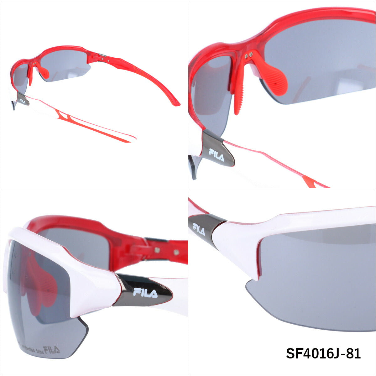【国内正規品】フィラ サングラス ミラーレンズ アジアンフィット(フレキシブルノーズバッド) FILA SF4016J 全5カラー 65サイズ スポーツ ユニセックス メンズ レディース ハーフリム ラッピング無料