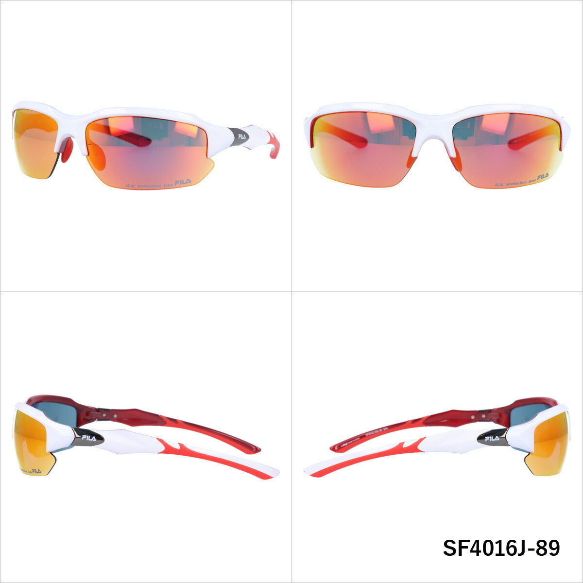 【国内正規品】フィラ サングラス ミラーレンズ アジアンフィット(フレキシブルノーズバッド) FILA SF4016J 全5カラー 65サイズ スポーツ ユニセックス メンズ レディース ハーフリム ラッピング無料