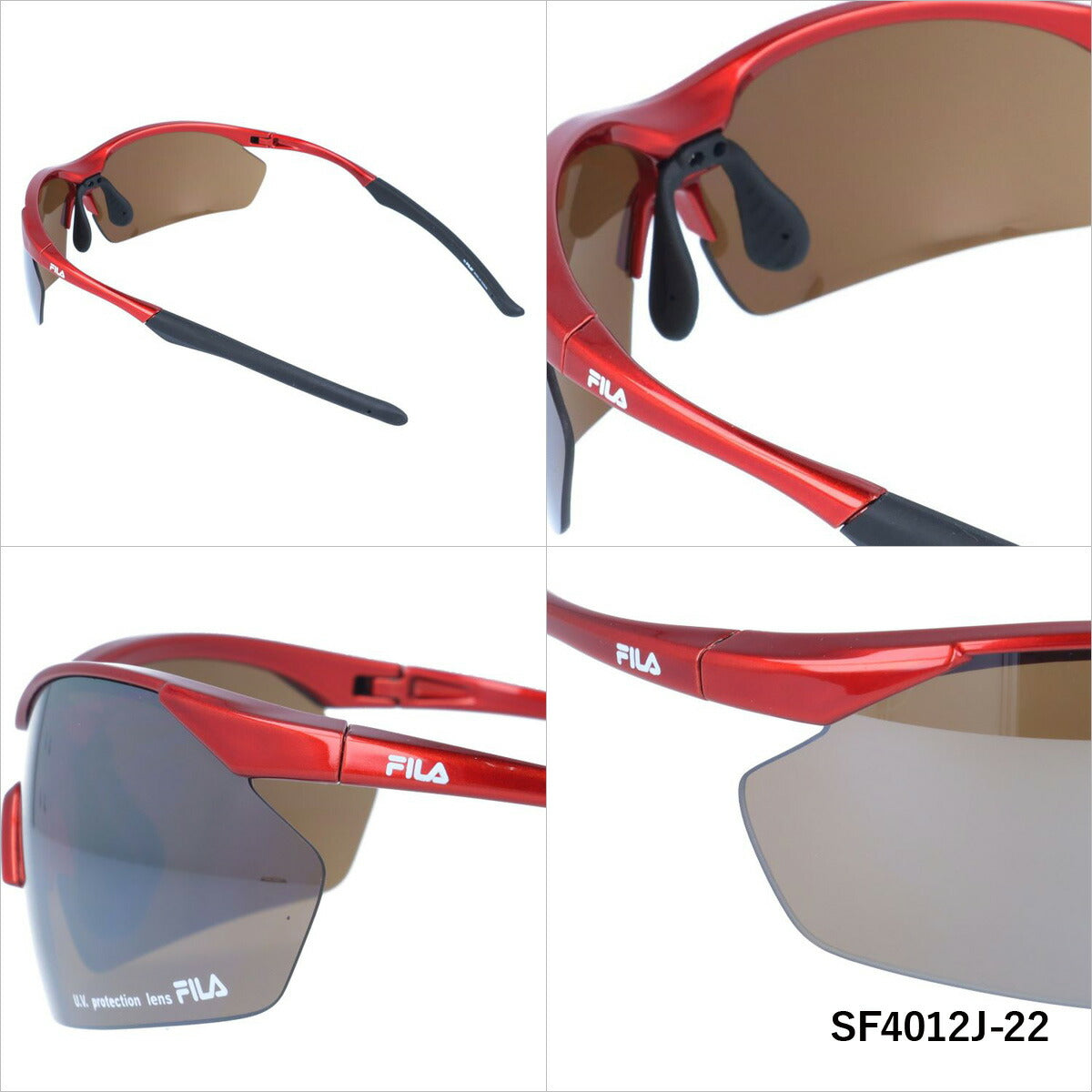 フィラ サングラス ミラーレンズ アジアンフィット(フレキシブルノーズパッド) FILA SF4012J 全5カラー 169サイズ スポーツ ユニセックス メンズ レディース コストパフォーマンスモデル