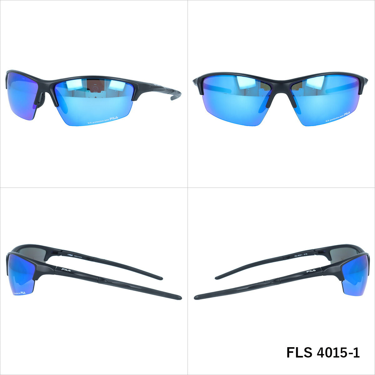 フィラ サングラス ミラーレンズ アジアンフィット(フレキシブルノーズパッド) FILA FLS4015 61サイズ スポーツ型 ユニセックス メンズ レディース