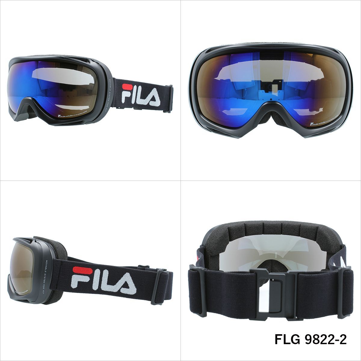 FILA フィラ FLG 9822 眼鏡対応 ミラーレンズ スノーゴーグル スキー スノーボード スノボ 球面ダブルレンズ フレームあり メンズ レディース ウィンタースポーツ 曇り防止 曇り止め 誕生日 プレゼント 男性 女性