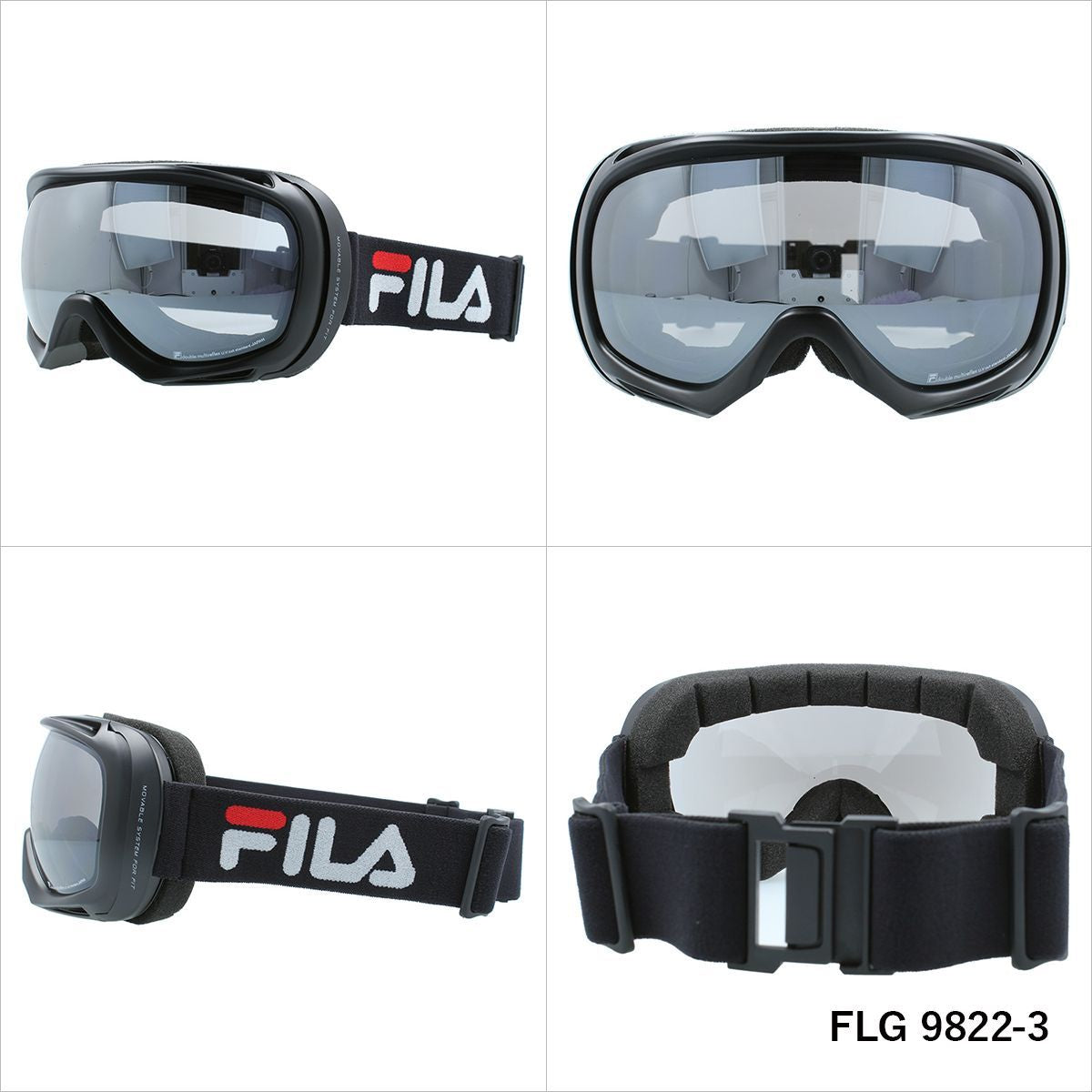 FILA フィラ FLG 9822 眼鏡対応 ミラーレンズ スノーゴーグル スキー スノーボード スノボ 球面ダブルレンズ フレームあり メンズ レディース ウィンタースポーツ 曇り防止 曇り止め 誕生日 プレゼント 男性 女性