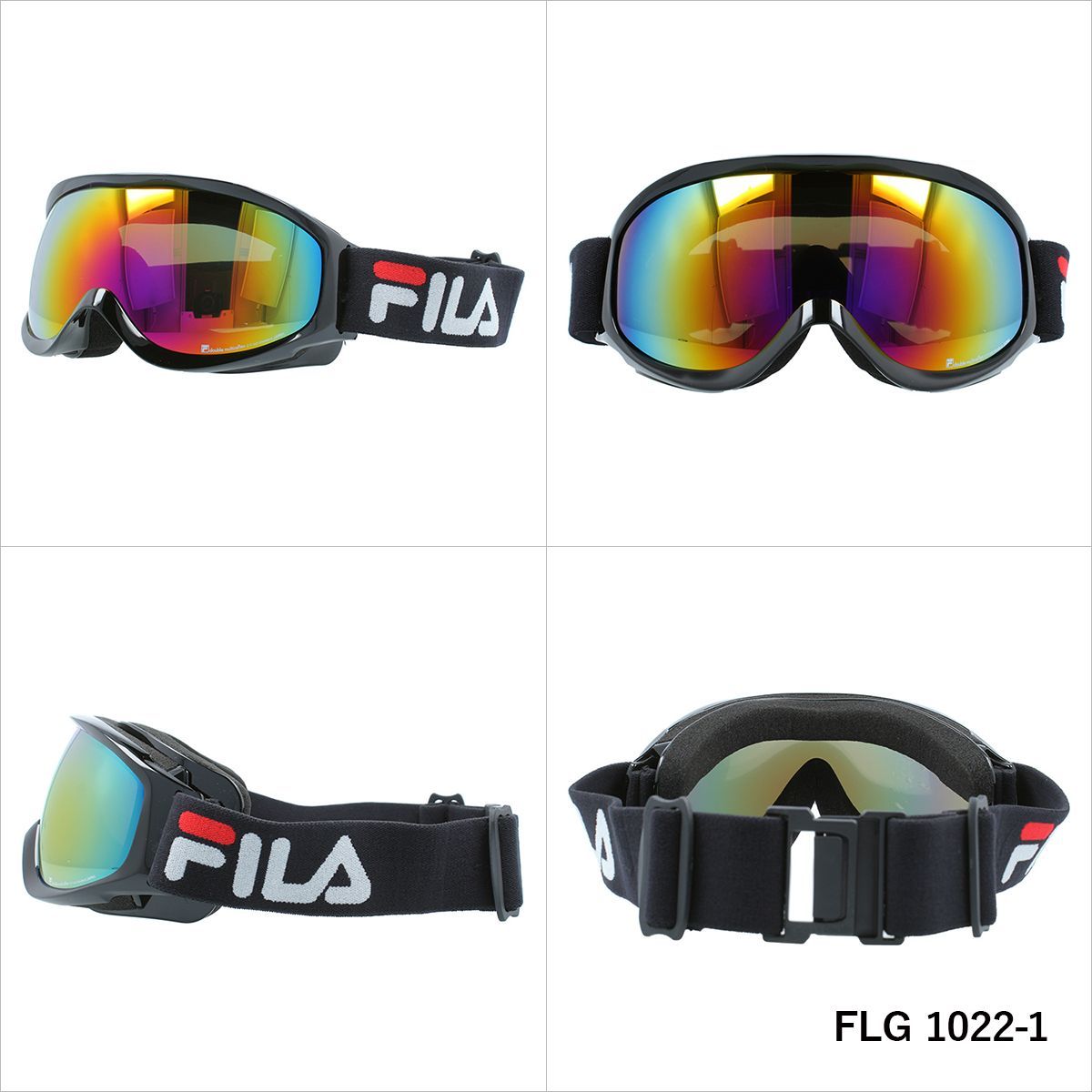 FILA フィラ FLG 1022 眼鏡対応 ミラーレンズ スノーゴーグル スキー スノーボード スノボ 球面ダブルレンズ フレームあり メンズ レディース ウィンタースポーツ 曇り防止 曇り止め 誕生日 プレゼント 男性 女性