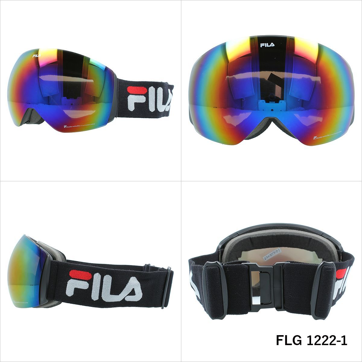 FILA フィラ FLG 1222 眼鏡対応 ミラーレンズ スノーゴーグル スキー スノーボード スノボ 球面ダブルレンズ フレームレス リムレス メンズ レディース ウィンタースポーツ 曇り防止 曇り止め 誕生日 プレゼント 男性 女性