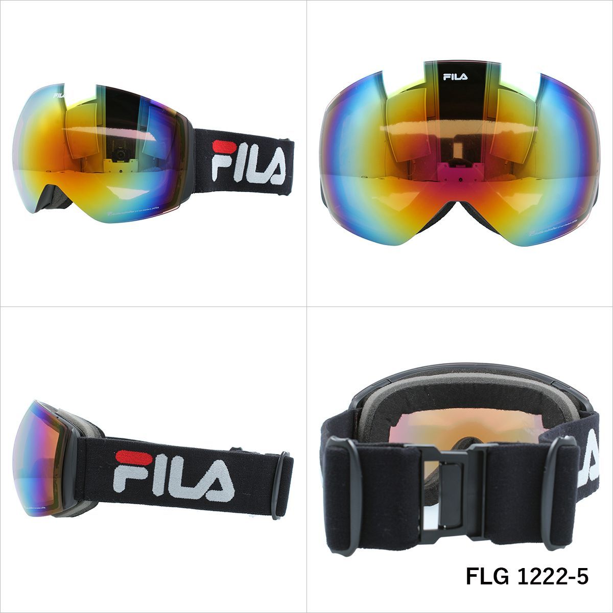 FILA フィラ FLG 1222 眼鏡対応 ミラーレンズ スノーゴーグル スキー スノーボード スノボ 球面ダブルレンズ フレームレス リムレス メンズ レディース ウィンタースポーツ 曇り防止 曇り止め 誕生日 プレゼント 男性 女性