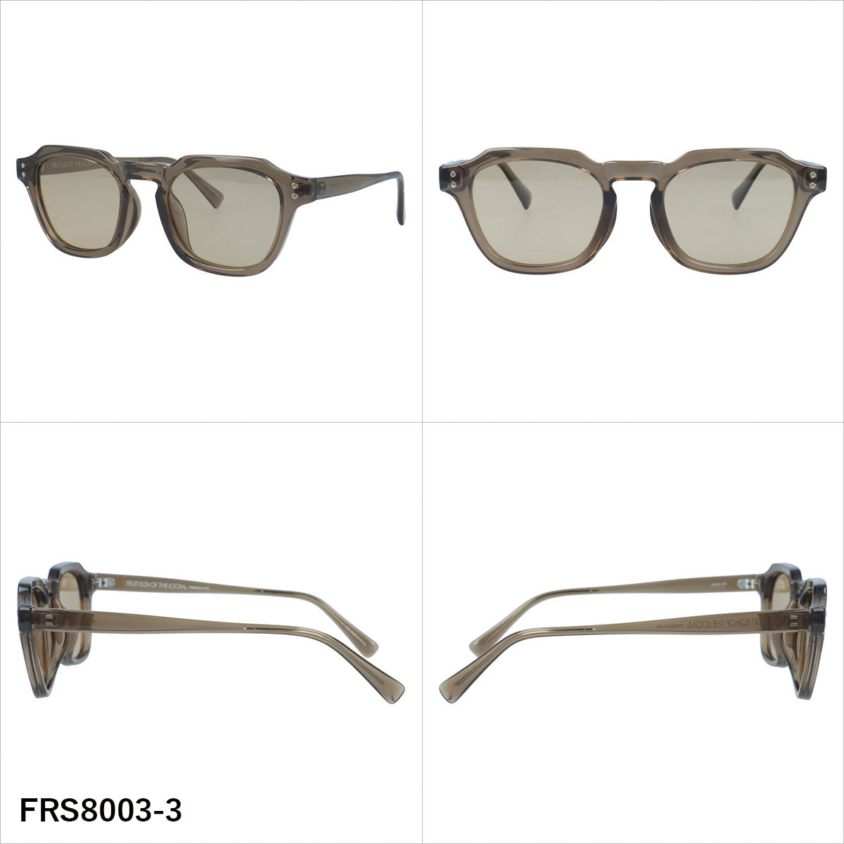 フルーツオブザルーム サングラス 偏光 調光サングラス アジアンフィット FRUIT OF THE LOOM FRS8003 50サイズ 全3カラー ウェリントン型 ポラライズド フォトクロミック ユニセックス メンズ レディース
