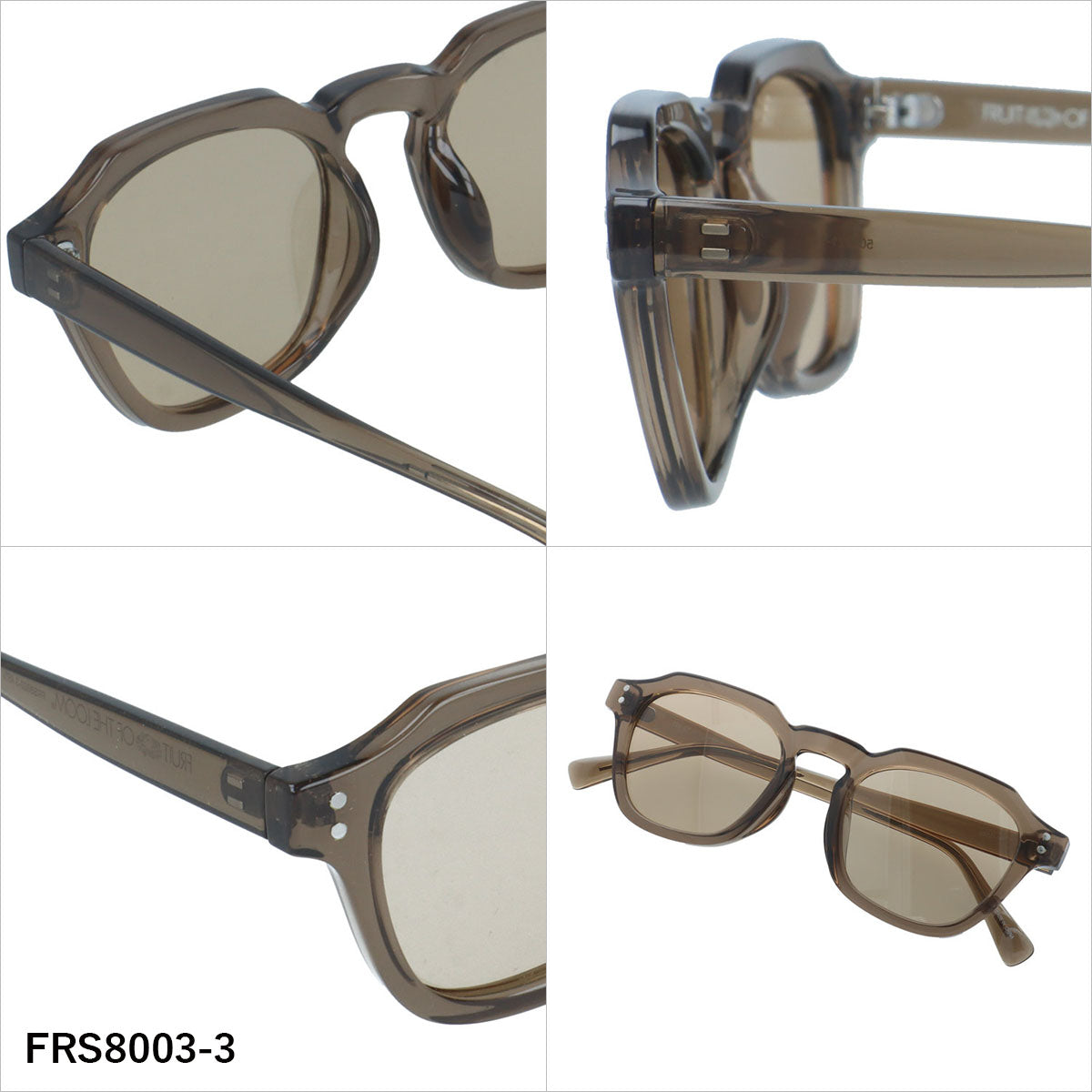 フルーツオブザルーム サングラス 偏光 調光サングラス アジアンフィット FRUIT OF THE LOOM FRS8003 50サイズ 全3カラー ウェリントン型 ポラライズド フォトクロミック ユニセックス メンズ レディース