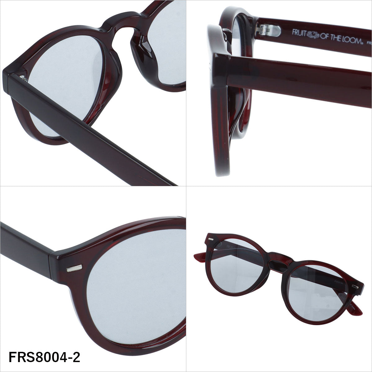フルーツオブザルーム サングラス 偏光 調光サングラス アジアンフィット FRUIT OF THE LOOM FRS8004 51サイズ 全3カラー ボストン型 ポラライズド フォトクロミック ユニセックス メンズ レディース