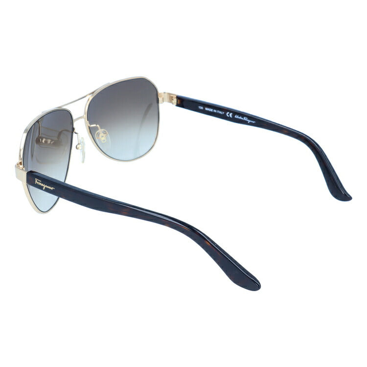 サルヴァトーレ フェラガモ サングラス Salvatore Ferragamo SF138SA-717 59 シャイニーゴールド/トータス アジアンフィット べっこう ティアドロップ メンズ レディース UVカット 紫外線 ラッピング無料