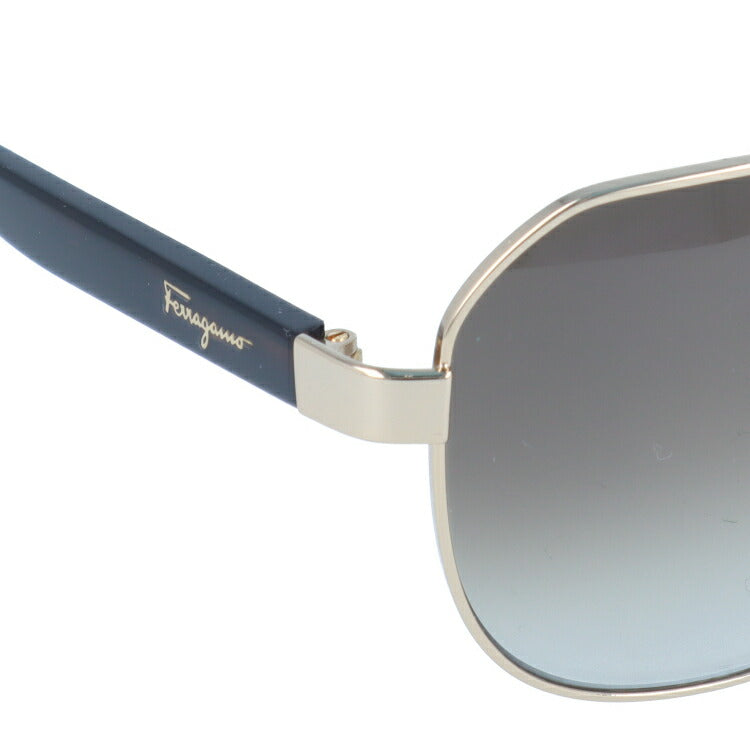 サルヴァトーレ フェラガモ サングラス Salvatore Ferragamo SF138SA-717 59 シャイニーゴールド/トータス アジアンフィット べっこう ティアドロップ メンズ レディース UVカット 紫外線 ラッピング無料