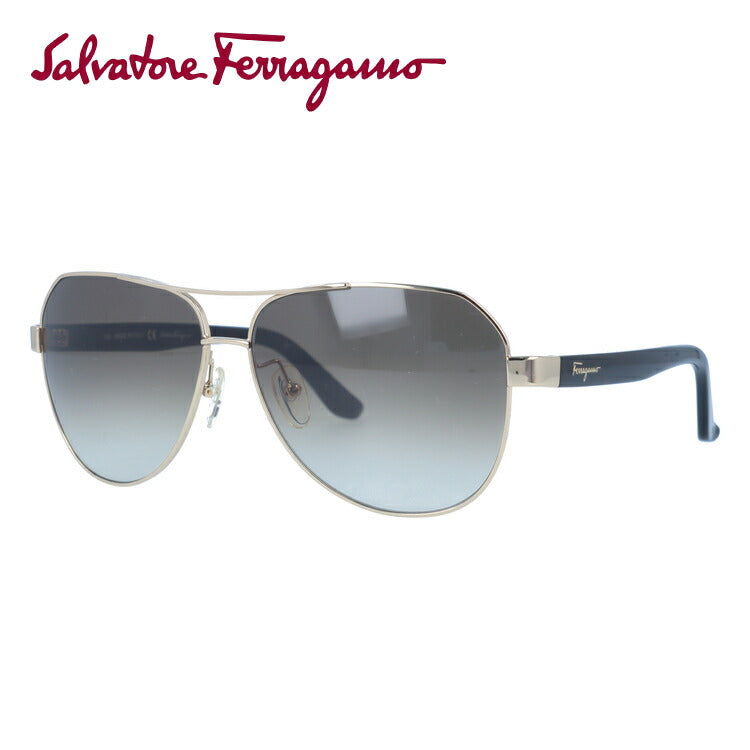 サルヴァトーレ フェラガモ サングラス Salvatore Ferragamo SF138SA-717 59 シャイニーゴールド/トータス アジアンフィット べっこう ティアドロップ メンズ レディース UVカット 紫外線 ラッピング無料