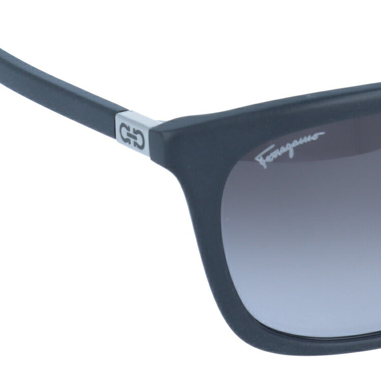 サルヴァトーレ フェラガモ サングラス Salvatore Ferragamo SF743SA-002 56 マットブラック アジアンフィット メンズ レディース スクエア型 UVカット ラッピング無料