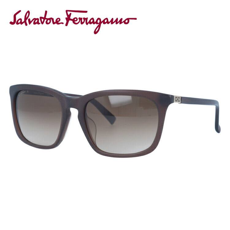 サルヴァトーレ フェラガモ サングラス Salvatore Ferragamo SF743SA-200 56 マットブラウン アジアンフィット メンズ レディース スクエア型 UVカット ラッピング無料