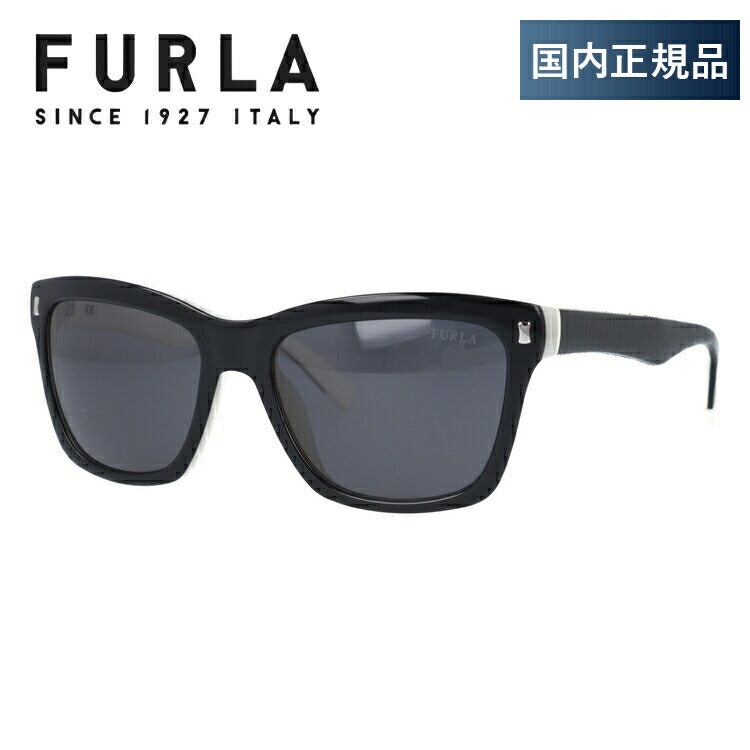 【国内正規品】フルラ FURLA サングラス SU4835 09H1 55 ブラック/ホワイト ウェリントン型 レディース 女性用 UVカット 紫外線対策 UV対策 おしゃれ ギフト ラッピング無料