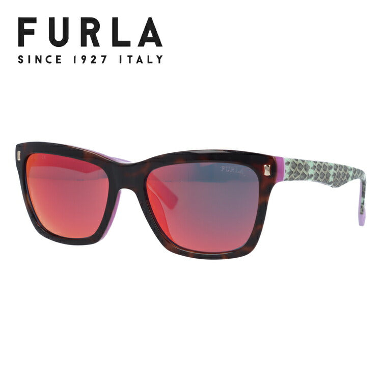 【国内正規品】フルラ サングラス ミラーレンズ レギュラーフィット FURLA SU4835 0AGK 55サイズ ウェリントン型 レディース 女性用 UVカット 紫外線対策 UV対策 おしゃれ ギフト ラッピング無料