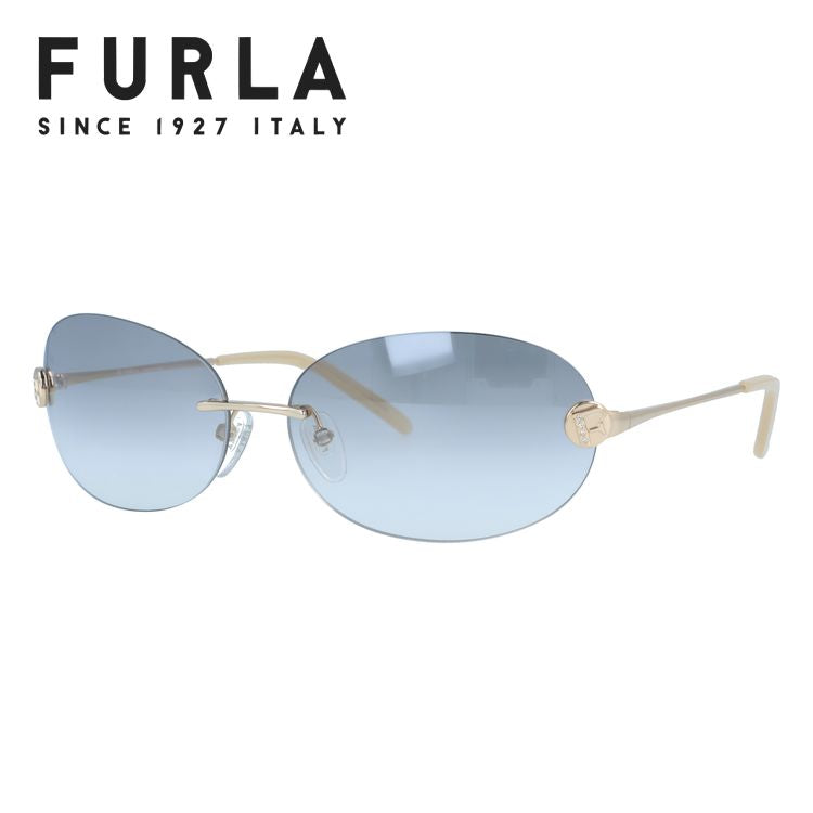 【国内正規品】フルラ サングラス ミラーレンズ FURLA SU4099S 300X 62サイズ オーバル ユニセックス メンズ レディース イタリア製 スワロフスキー クリスタル