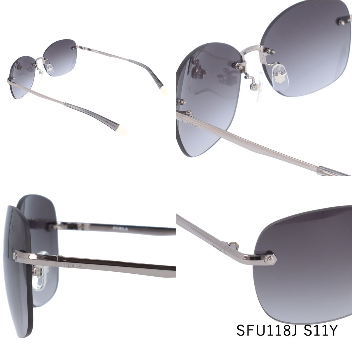 【国内正規品】フルラ サングラス FURLA SFU118J 全6カラー 58サイズ スクエア レディース 女性用 UVカット 紫外線対策 UV対策 おしゃれ ギフト ラッピング無料