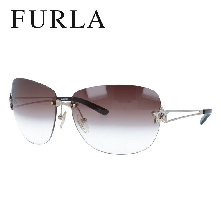【訳あり】フルラ サングラス FURLA SU4127S A39 65サイズ スクエア型 アウトレット品 ベヨネッタ型 ツーポイント ユニセックス メンズ レディース