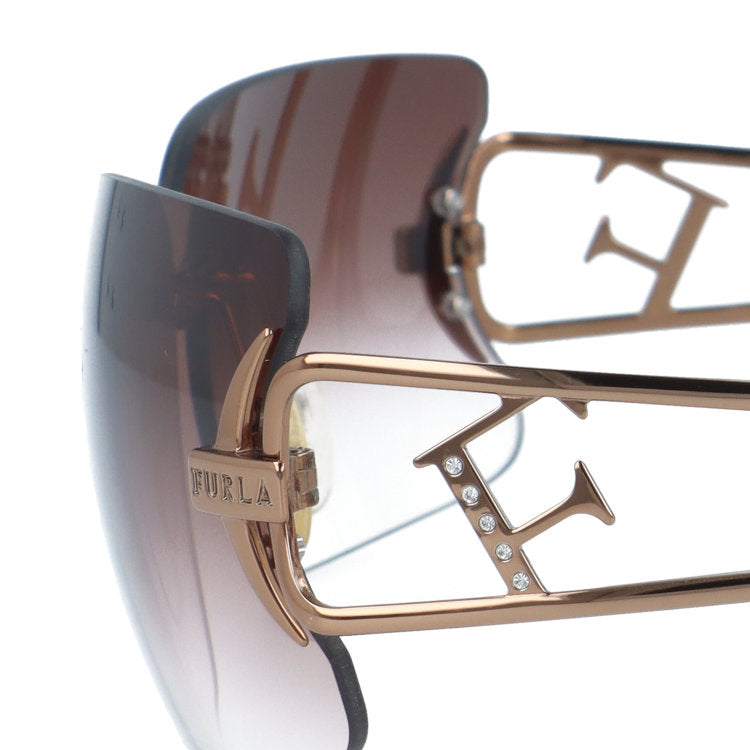 【訳あり】フルラ サングラス FURLA SU4129S R80X 65サイズ スクエア型 アウトレット品 ベヨネッタ型 ツーポイント ユニセックス メンズ レディース
