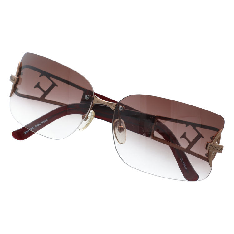 【訳あり】フルラ サングラス FURLA SU4129S R80X 65サイズ スクエア型 アウトレット品 ベヨネッタ型 ツーポイント ユニセックス メンズ レディース