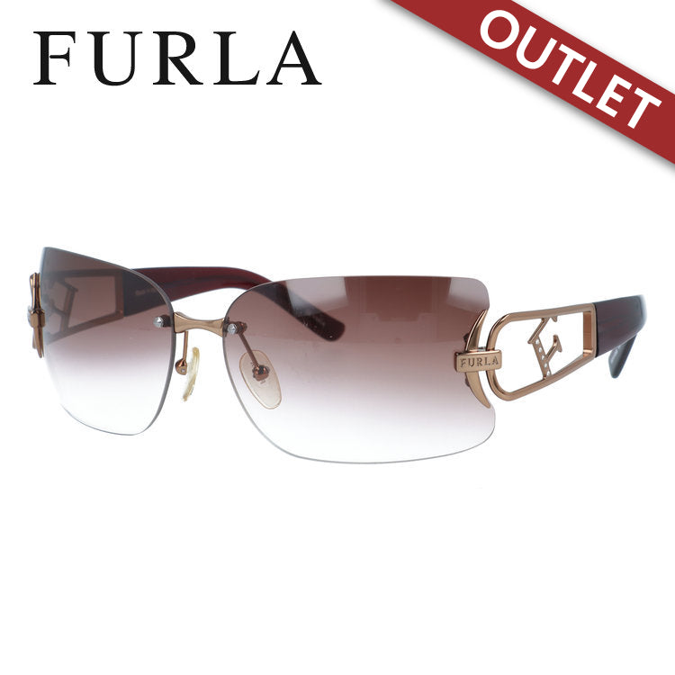 【訳あり】フルラ サングラス FURLA SU4129S R80X 65サイズ スクエア型 アウトレット品 ベヨネッタ型 ツーポイント ユニセックス メンズ レディース