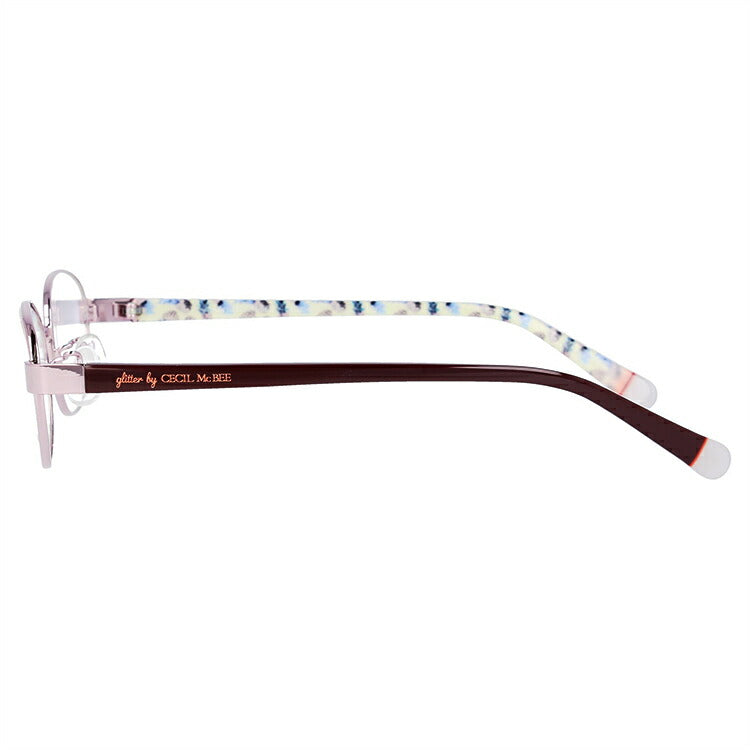 glitter by CECIL McBEE グリッターバイセシルマクビー レディース メガネ 眼鏡 シンプル かわいい GCF 3501-1 50サイズ オーバル型 度付き 度なし UVカット 紫外線 サングラス 伊達 ダテ|老眼鏡・PCレンズ・カラーレンズ・遠近両用対応可能