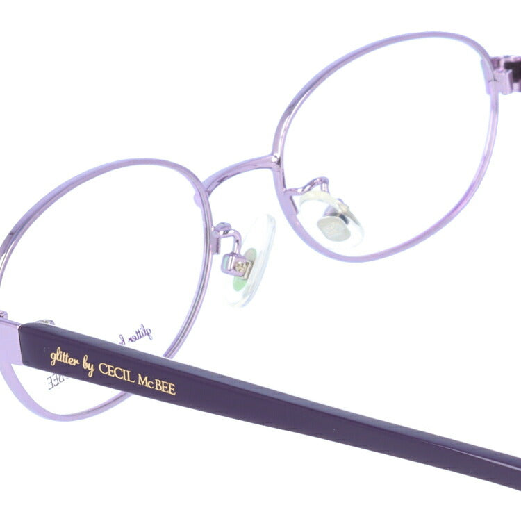 glitter by CECIL McBEE セシルマクビー レディース メガネ 眼鏡 シンプル かわいい GCF 3501-2 50サイズ オーバル型 度付き 度なし UVカット 紫外線 ブランド サングラス 伊達 ダテ|老眼鏡・PCレンズ・カラーレンズ・遠近両用対応可能