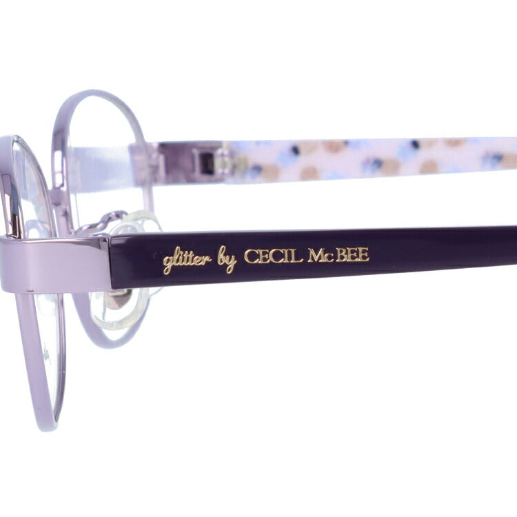 glitter by CECIL McBEE セシルマクビー レディース メガネ 眼鏡 シンプル かわいい GCF 3501-2 50サイズ オーバル型 度付き 度なし UVカット 紫外線 ブランド サングラス 伊達 ダテ｜老眼鏡・PCレンズ・カラーレンズ・遠近両用対応可能