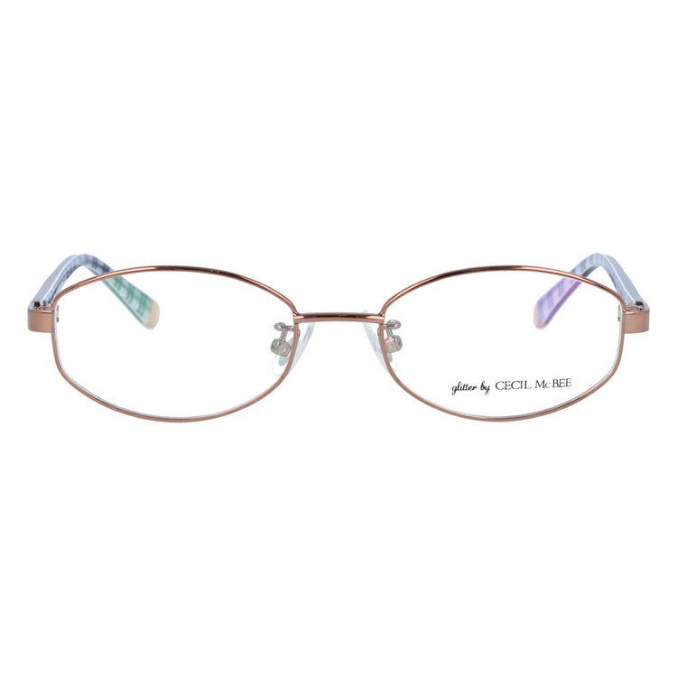 glitter by CECIL McBEE セシルマクビー レディース メガネ 眼鏡 シンプル かわいい GCF 3502-3 50サイズ オーバル型 度付き 度なし UVカット 紫外線 ブランド サングラス 伊達 ダテ|老眼鏡・PCレンズ・カラーレンズ・遠近両用対応可能