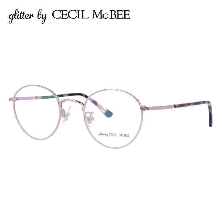 glitter by CECIL McBEE セシルマクビー レディース メガネ 眼鏡 シンプル かわいい GCF 3504-1 47サイズ ボストン型 度付き 度なし UVカット 紫外線 ブランド サングラス 伊達 ダテ｜老眼鏡・PCレンズ・カラーレンズ・遠近両用対応可能