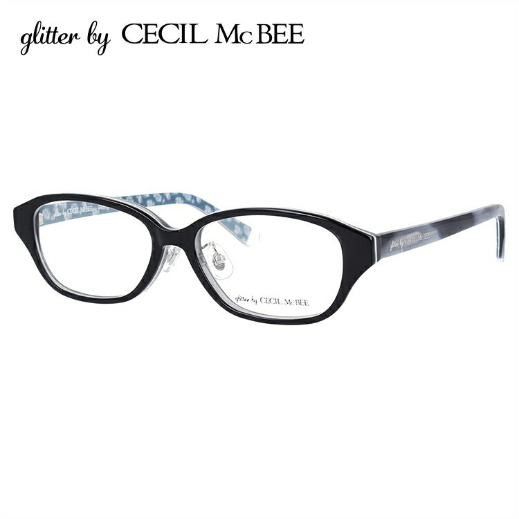 glitter by CECIL McBEE グリッターバイセシルマクビー レディース メガネ 眼鏡 シンプル かわいい GCF 7502-1 51サイズ オーバル型 度付き 度なし UVカット 紫外線 サングラス 伊達 ダテ|老眼鏡・PCレンズ・カラーレンズ・遠近両用対応可能