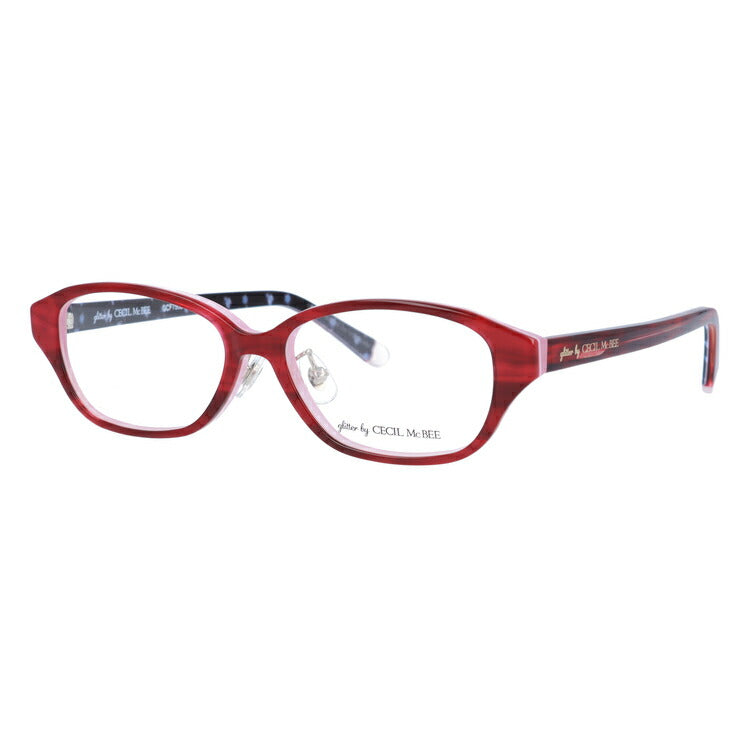 glitter by CECIL McBEE セシルマクビー レディース メガネ 眼鏡 シンプル かわいい GCF 7502-3 51サイズ オーバル型 度付き 度なし UVカット 紫外線 ブランド サングラス 伊達 ダテ|老眼鏡・PCレンズ・カラーレンズ・遠近両用対応可能