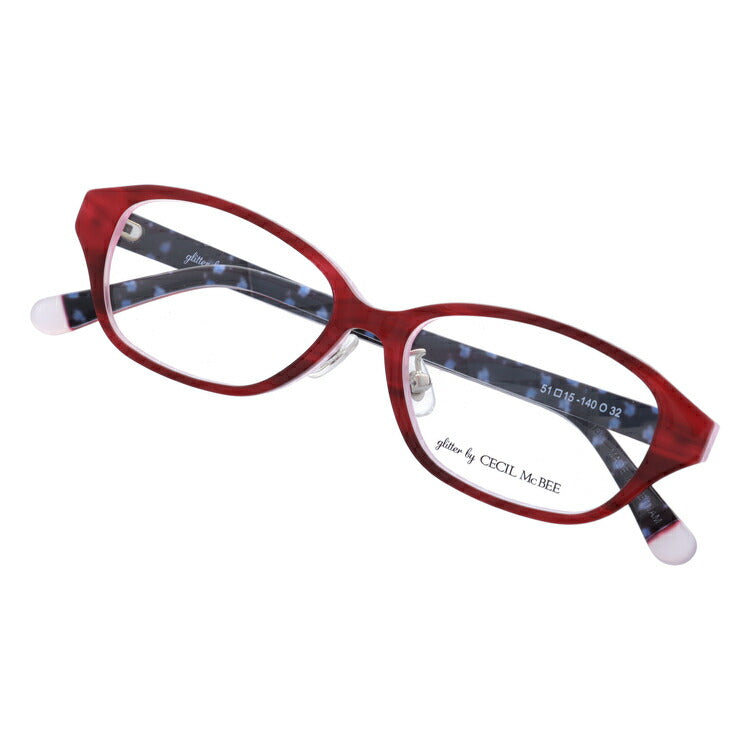 glitter by CECIL McBEE セシルマクビー レディース メガネ 眼鏡 シンプル かわいい GCF 7502-3 51サイズ オーバル型 度付き 度なし UVカット 紫外線 ブランド サングラス 伊達 ダテ|老眼鏡・PCレンズ・カラーレンズ・遠近両用対応可能