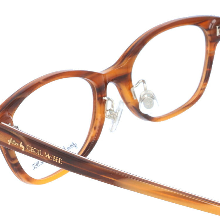 glitter by CECIL McBEE グリッターバイセシルマクビー レディース メガネ 眼鏡 シンプル かわいい GCF 7503-2 50サイズ オーバル型 度付き 度なし UVカット 紫外線 サングラス 伊達 ダテ|老眼鏡・PCレンズ・カラーレンズ・遠近両用対応可能