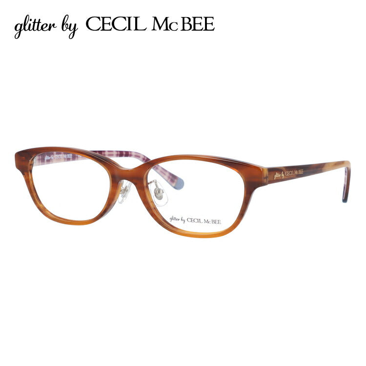 glitter by CECIL McBEE グリッターバイセシルマクビー レディース メガネ 眼鏡 シンプル かわいい GCF 7503-2 50サイズ オーバル型 度付き 度なし UVカット 紫外線 サングラス 伊達 ダテ｜老眼鏡・PCレンズ・カラーレンズ・遠近両用対応可能