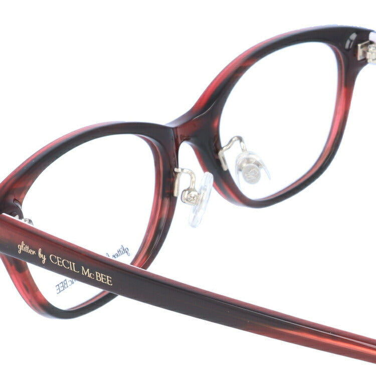glitter by CECIL McBEE セシルマクビー レディース メガネ 眼鏡 シンプル かわいい GCF 7503-3 50サイズ オーバル型 度付き 度なし UVカット 紫外線 ブランド サングラス 伊達 ダテ|老眼鏡・PCレンズ・カラーレンズ・遠近両用対応可能