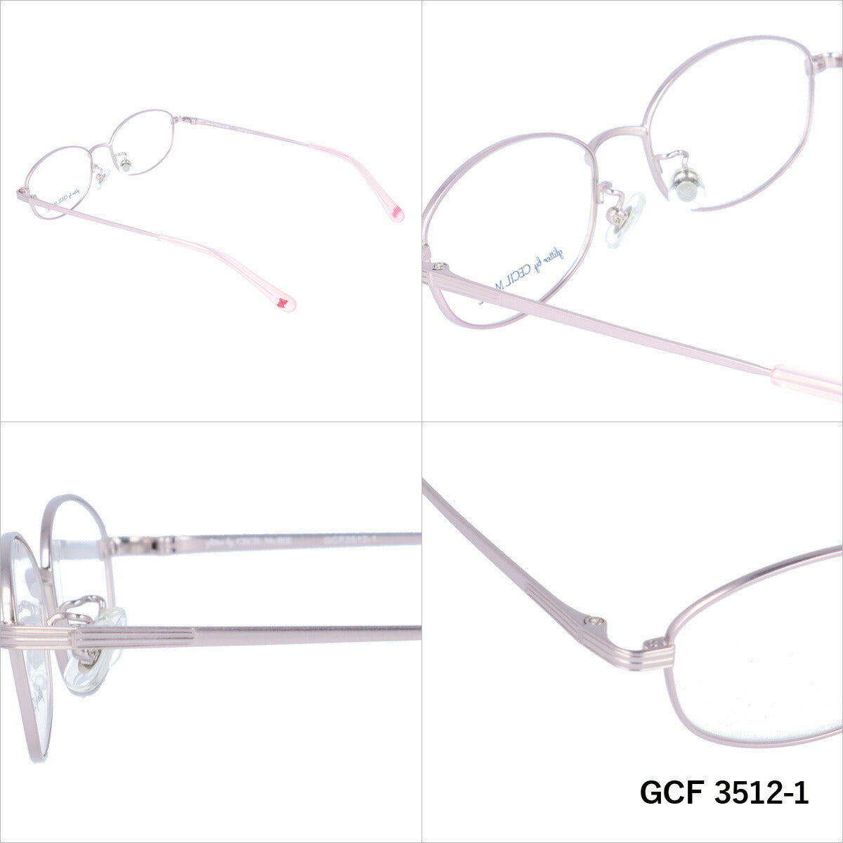 glitter by CECIL McBEE セシルマクビー レディース メガネ 眼鏡 シンプル かわいい GCF 3512 全3色 49サイズ クマ ベア オーバル型 度付き 度なし 紫外線 ブランド サングラス 伊達 ダテ|老眼鏡・PCレンズ・カラーレンズ・遠近両用対応可能