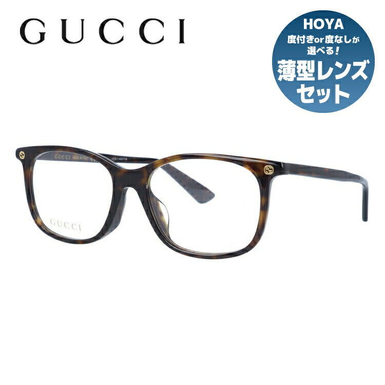 グッチ メガネフレーム 伊達メガネ アジアンフィット GUCCI GG0157OA 002 52サイズ ウェリントン ユニセックス メンズ レディース ビー 蜂 インターロッキング GG ラッピング無料