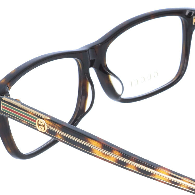 グッチ メガネフレーム 伊達メガネ アジアンフィット GUCCI GG0378OA 002 55サイズ スクエア ユニセックス メンズ レディース シェリーライン ウェブライン インターロッキング GG ラッピング無料