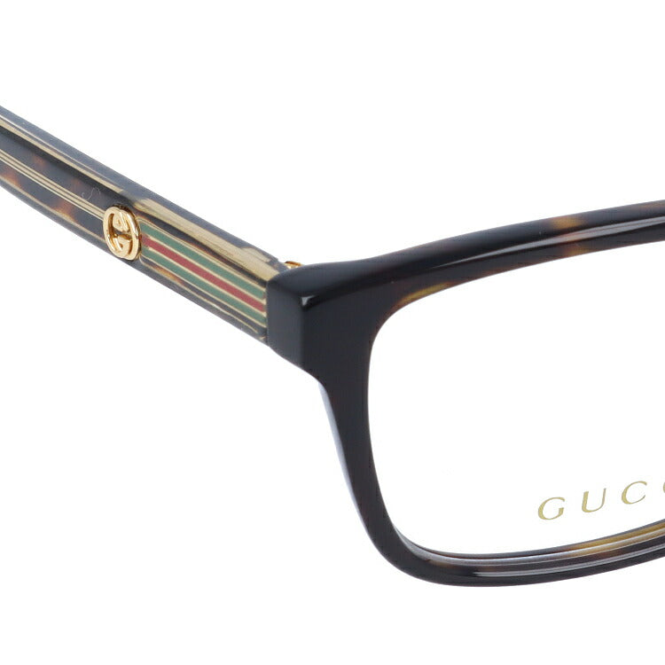 グッチ メガネフレーム 伊達メガネ アジアンフィット GUCCI GG0378OA 002 55サイズ スクエア ユニセックス メンズ レディース シェリーライン ウェブライン インターロッキング GG ラッピング無料