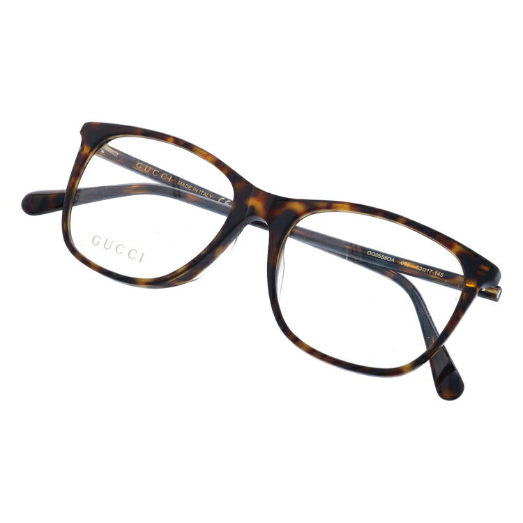 グッチ メガネフレーム 伊達メガネ アジアンフィット GUCCI GG0555OA 002 53サイズ ウェリントン ユニセックス メンズ レディース インターロッキング GG ラッピング無料