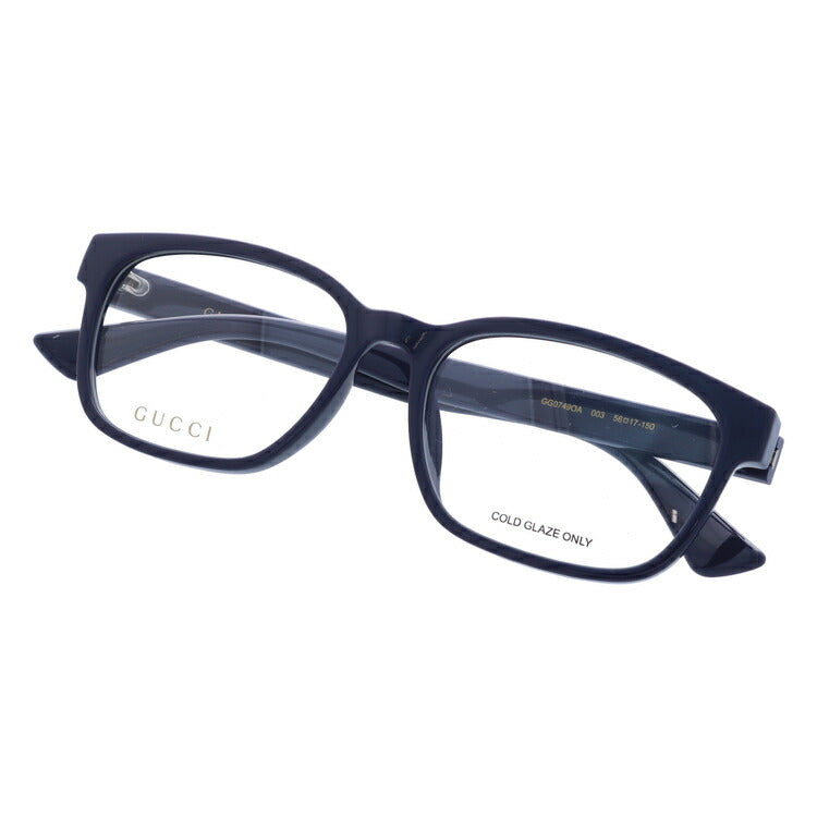 グッチ メガネフレーム 伊達メガネ アジアンフィット GUCCI GG0749OA 003 56サイズ スクエア ユニセックス メンズ レディース シェリーライン ウェブライン ラッピング無料