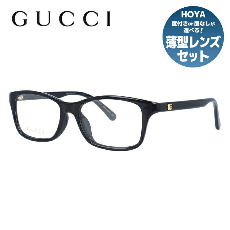 【訳あり】グッチ メガネフレーム 伊達メガネ アジアンフィット GUCCI GG0720OA 001 51サイズ スクエア ユニセックス メンズ レディース ダブルG GGマーモント ラッピング無料