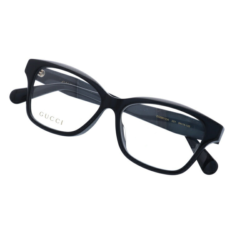 グッチ メガネフレーム 伊達メガネ アジアンフィット GUCCI GG0801OA 001 54サイズ ウェリントン ユニセックス メンズ レディース インターロッキング GG ラッピング無料
