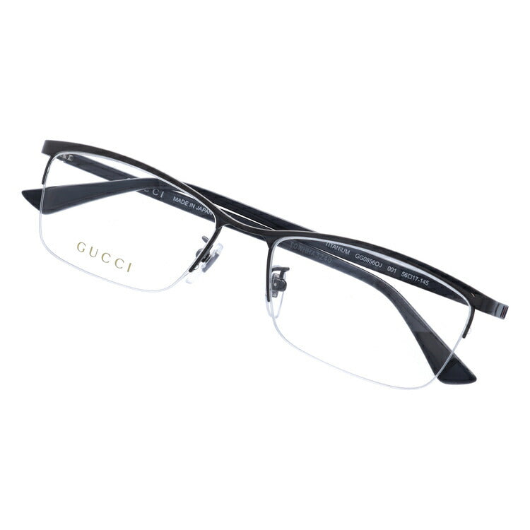 グッチ メガネフレーム 伊達メガネ アジアンフィット GUCCI GG0856OJ 001 56サイズ スクエア ユニセックス メンズ レディース シェリーライン ウェブライン ラッピング無料